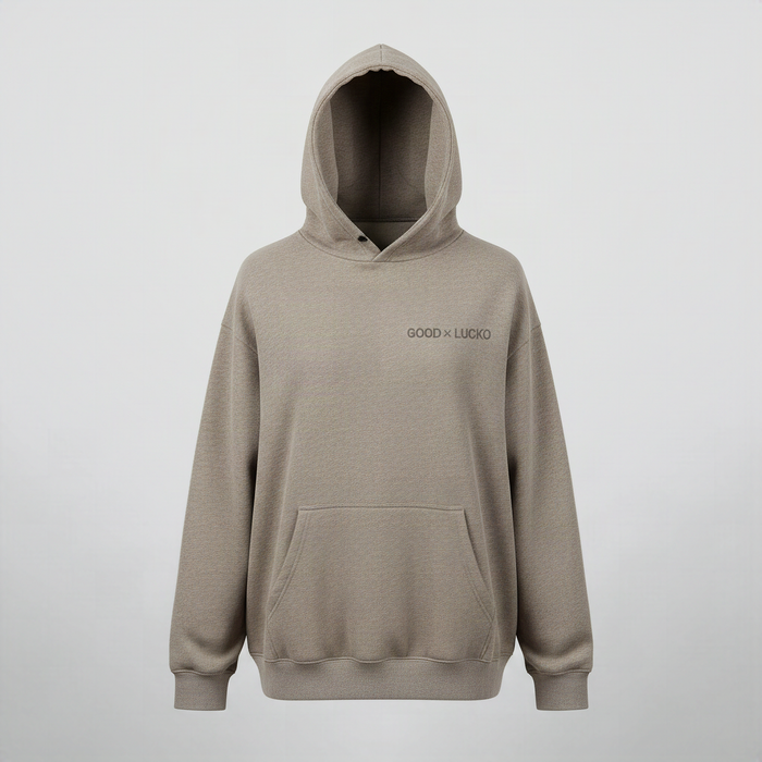 Hoodie gris chiné, vue de face