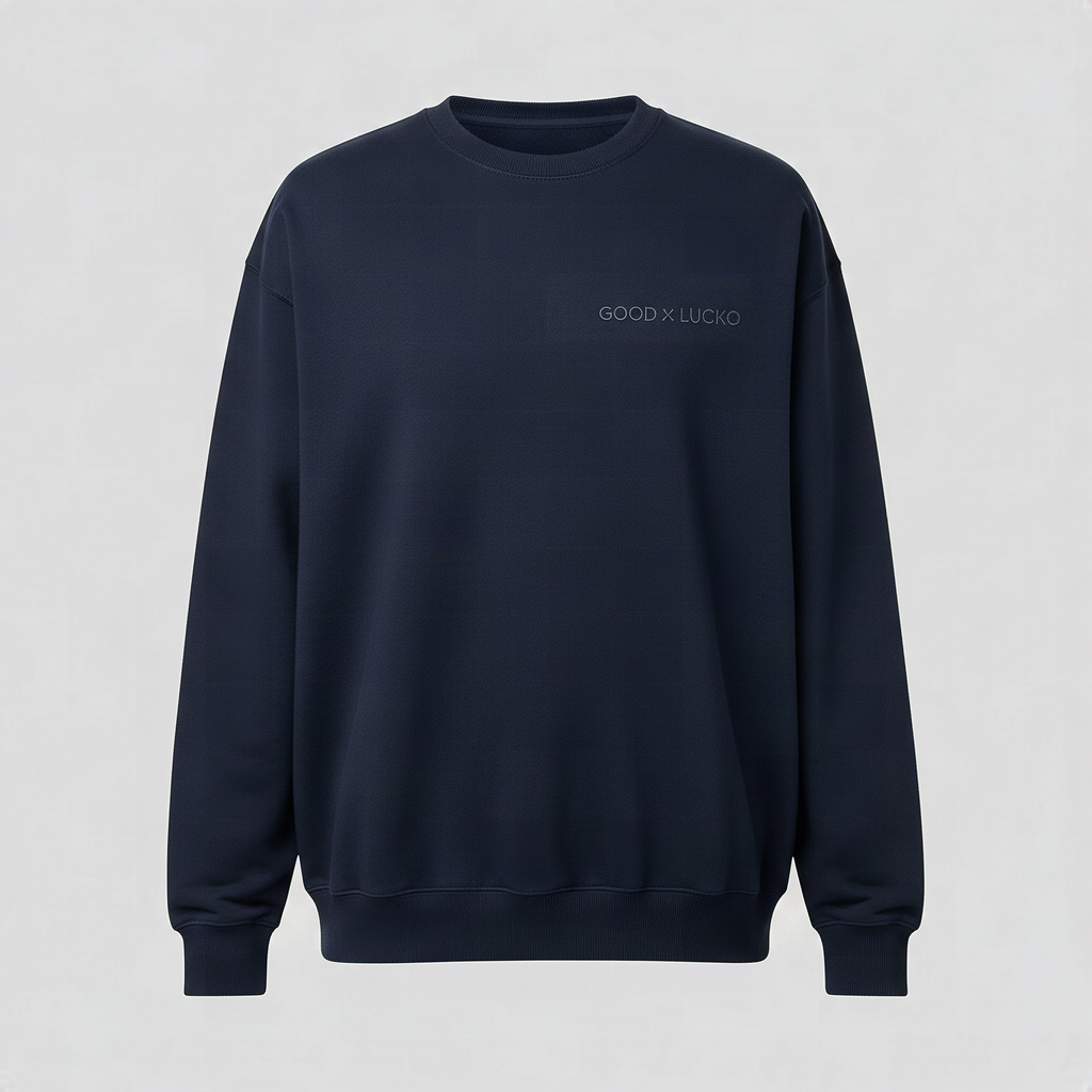 Crewneck bleu marine, vue de face