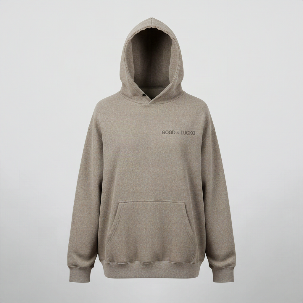 Hoodie gris chiné, vue de face