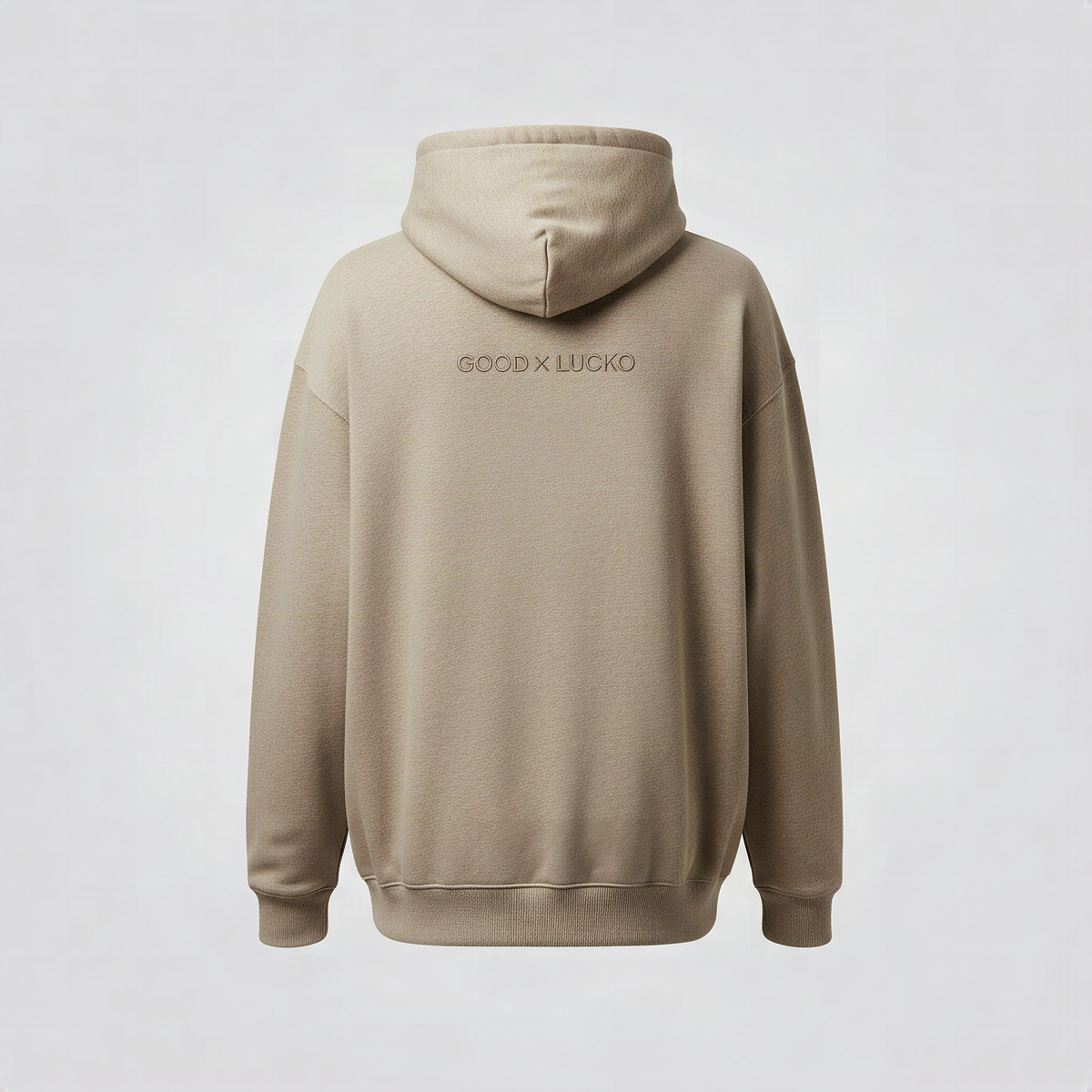 Hoodie gris chiné, vue de dos
