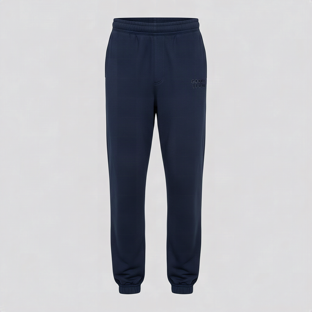 Jogging bleu marine, vue de face